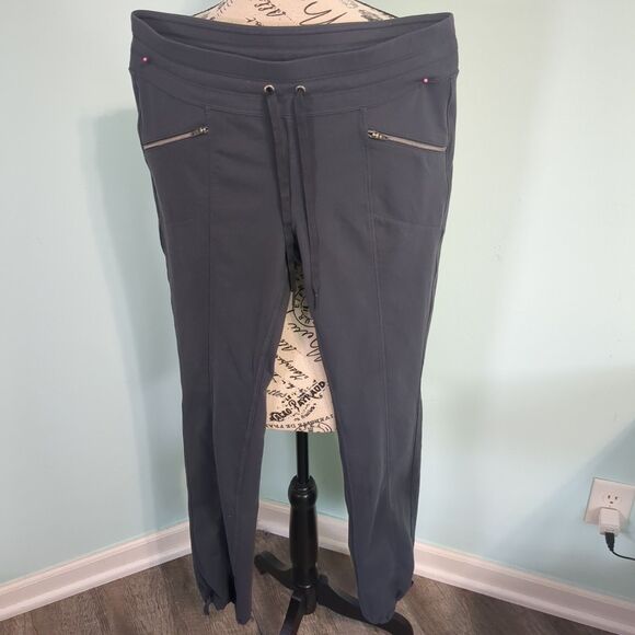 Athleta Womens Zip Pockets Mid Rise Stretch Metro Slouch Jogger Pants grey small - Picture 1 of 6